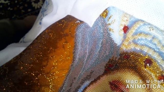 Вышивка.№ 176.Как я вышиваю бисером. ЗР "Боярышня с подносом".
