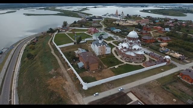 Свияжск | Град-остров Буян с высоты птичьего полета... | Татарстан смотреть онлайн