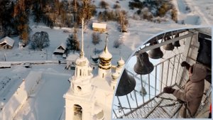 Звонарь Надежда Синдеева. Колокольня Свя́то-Нико́ло-Ти́хонова монастыря, Тимирязево, 9 января 2024г