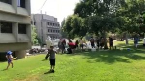 Water Balloon Battle at UC Davis