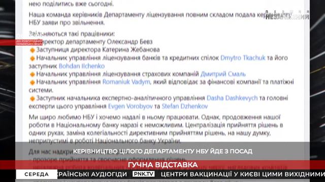Отставка в полном составе: руководство департамента лицензирования НБУ уходит с должностей смотреть онлайн