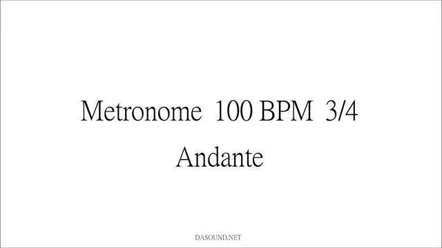 Metronome 100 BPM 3/4 Andante смотреть онлайн