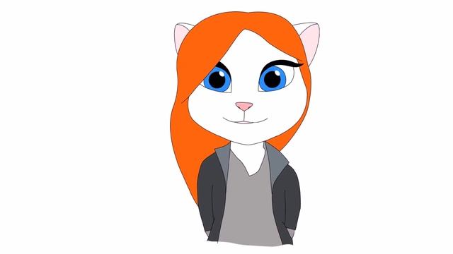 How to draw My Talking Angela (My talking Tom) easy step by step drawing kitty, cat My Tal смотреть онлайн