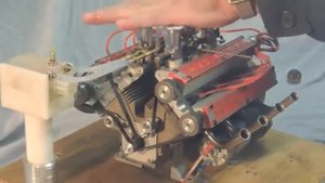 Мини мотор V8 с крутым звуком