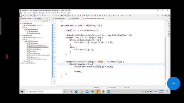 Find first non repeating character | Find first repeating character | Java Interview Questions смотреть онлайн