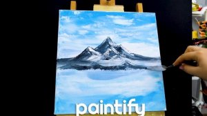 Урок рисования горного пейзажа акрилом Простой ASMR