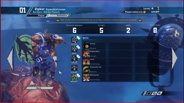 Blood Bowl 2: Building a Skaven Team. смотреть онлайн