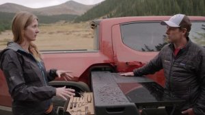 Rivian’s R1T truck camp kitchen in action