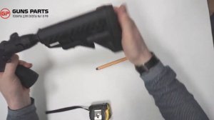 Телескопический складной приклад с амортизатором на Тигр, СВД, TG3, FAB Defense, черный