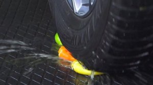 Crushing Crunchy & Soft Things by Car! EXPERIMENT: Car vs orange lemon lime