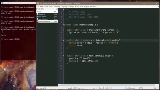 Lecture 2 Extra: defining and calling methods смотреть онлайн