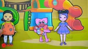 Paper Dolls Dress Up - Fire, Water, Air and Earth Princess - Four Elements Dresses Handmade