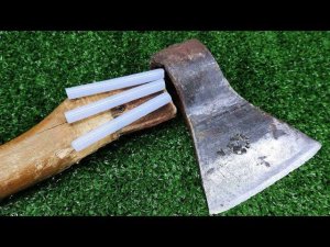 Реставрация старинного топора из СССР. Уникальный способ крепления рукояти