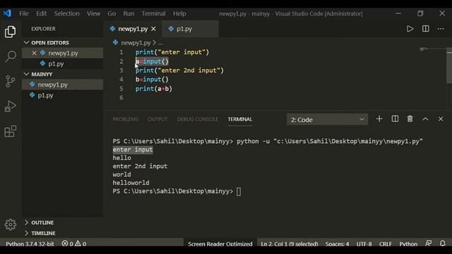 Taking User Input In Python | Python Tutorials For Beginners In Hindi смотреть онлайн