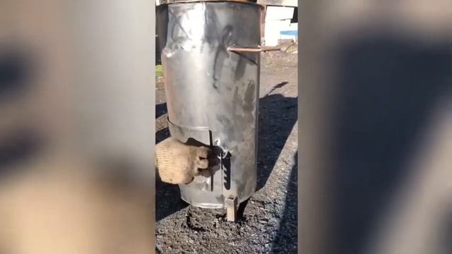 Печь буржуйка на отработке. смотреть онлайн