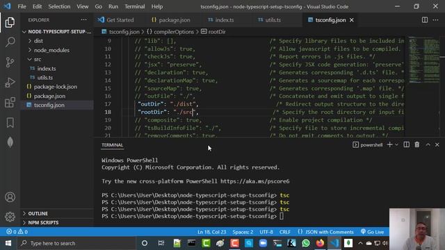 setup of a node project with typescript and tsconfig.json - 2022 смотреть онлайн