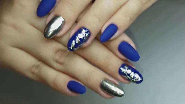 Синие матовые ногти смотреть онлайн