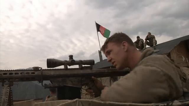 U.S. Army Sniper In Afghanistan With His Barrett Rifle