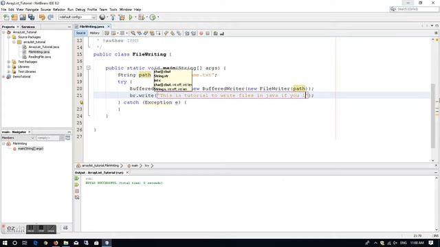 create and write a file with java смотреть онлайн