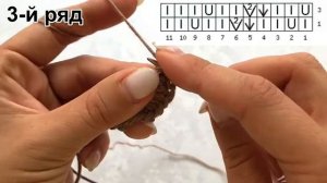 Очень красивый и простой нежный ажурный узор спицами ( схема) для кофточек, джем.mp4