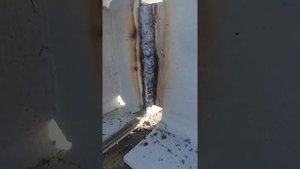 Сварка вертикального шва с катетом 8 мм.