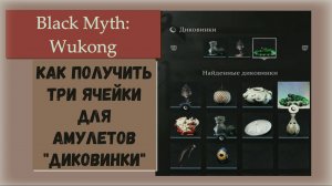 Black Myth  Wukong. Как получить три ячейки для амулетов диковинки