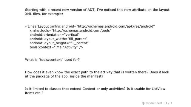 Android : What's "tools:context" in Android layout files? смотреть онлайн
