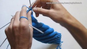 Вязание спицами. Спиральные носки. Вяжем носки без пятки. Часть 2. Knitting. Spiral socks. Part 2.