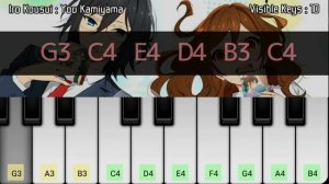 Piano App ♫ Anime『Horimiya OP』→ Iro Kousui (With Notes)