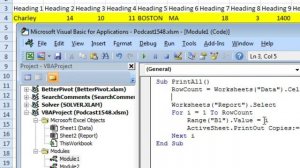 Excel - Print Each Record with a Macro - Part IV of IV: Episode 1549