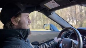 David driving the 2019 ￼ Corvette ZR1