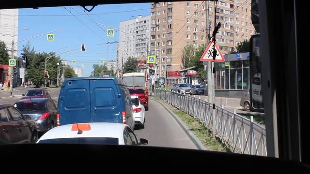 Въезд в город Видное с трассы М4 "Дон" на автобусе №489 смотреть онлайн