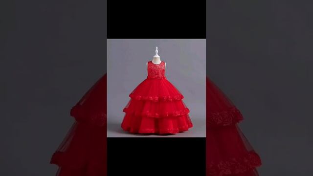 Red gown dress collection for kids #kidscollections #kidspartyweardresses смотреть онлайн