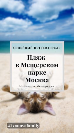 Песочный пляж в Москве 🏖️ #shorts #reels #travel #семейныйпутеводитель #пляж #москва #жара #топ