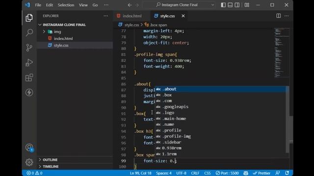 INSTAGRAM Clone A to Z in 7 - Days | Using HTML CSS | PROJECT MAKING