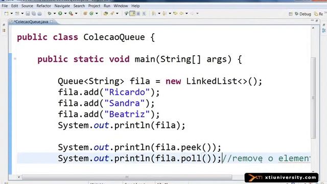 Universidade XTI - Curso Online Java - Aula 090 - Collection Queue смотреть онлайн