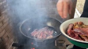 Шашлык из ГУСЯ и ОВОЩНОЕ РАГУ С ГУСЁМ!!!