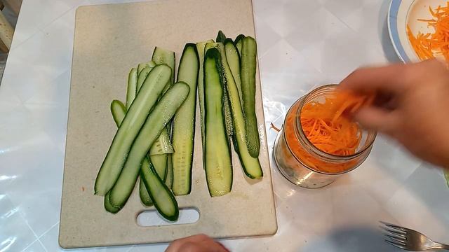 Огуречные Рулетики с Морковью по-Корейски смотреть онлайн