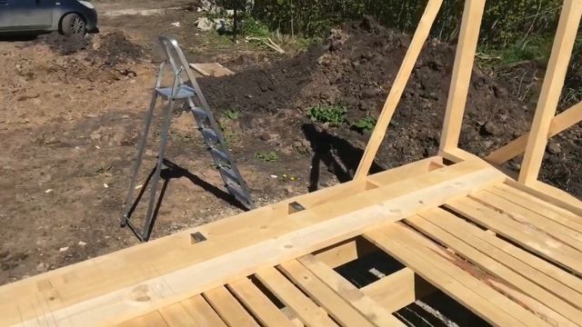 Каркасный дом 6 на 9. Стены. Проемы под панорамные окна, двери. Укосины. смотреть онлайн