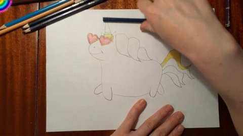 Как нарисовать единорожку. Семья единорожек. Дочка Карамелька