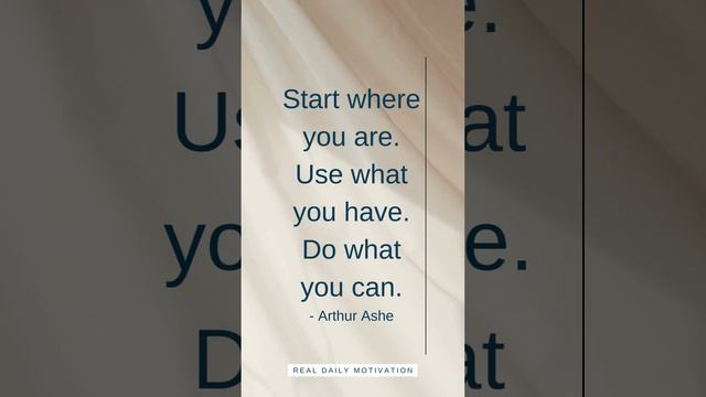 Start where you are   Arthur Ashe #lifequotes #quotes #stoicism