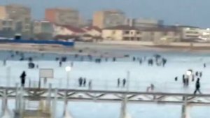 Каспийское море замерзло ,Актау