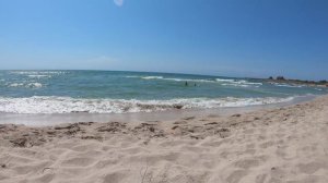 ОЛЕНЕВКА 2024. Мы в шоке ! Пляж смыло в море ! Дегустируем пиццу в пансионате " Солнечная долина ".