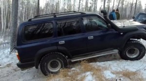Оффроад в лесу. Land Cruiser 80, Pajero 2, УАЗ Патриот, Nissan Terrano и др. OffRoad