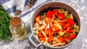Стручковая фасоль тушеная с цветной капустой