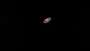 Saturn through telescope Sky-Watcher 12" Dobson