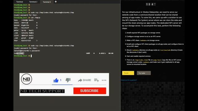 Install and Configure NFS Server KodeKloud Engineer Task Success смотреть онлайн