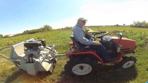 Август 2020 удаление ботвы картофеля Работа ботворезки