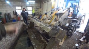 косая быстросъемная лопата для экскаватора погрузчика JCB своими руками