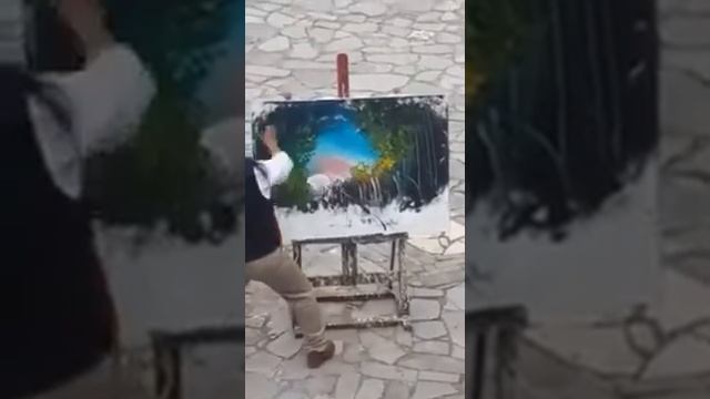 Чтобы рисовать руками, это художник от Бога!!!!!♥♥♥♥♥♥ смотреть онлайн